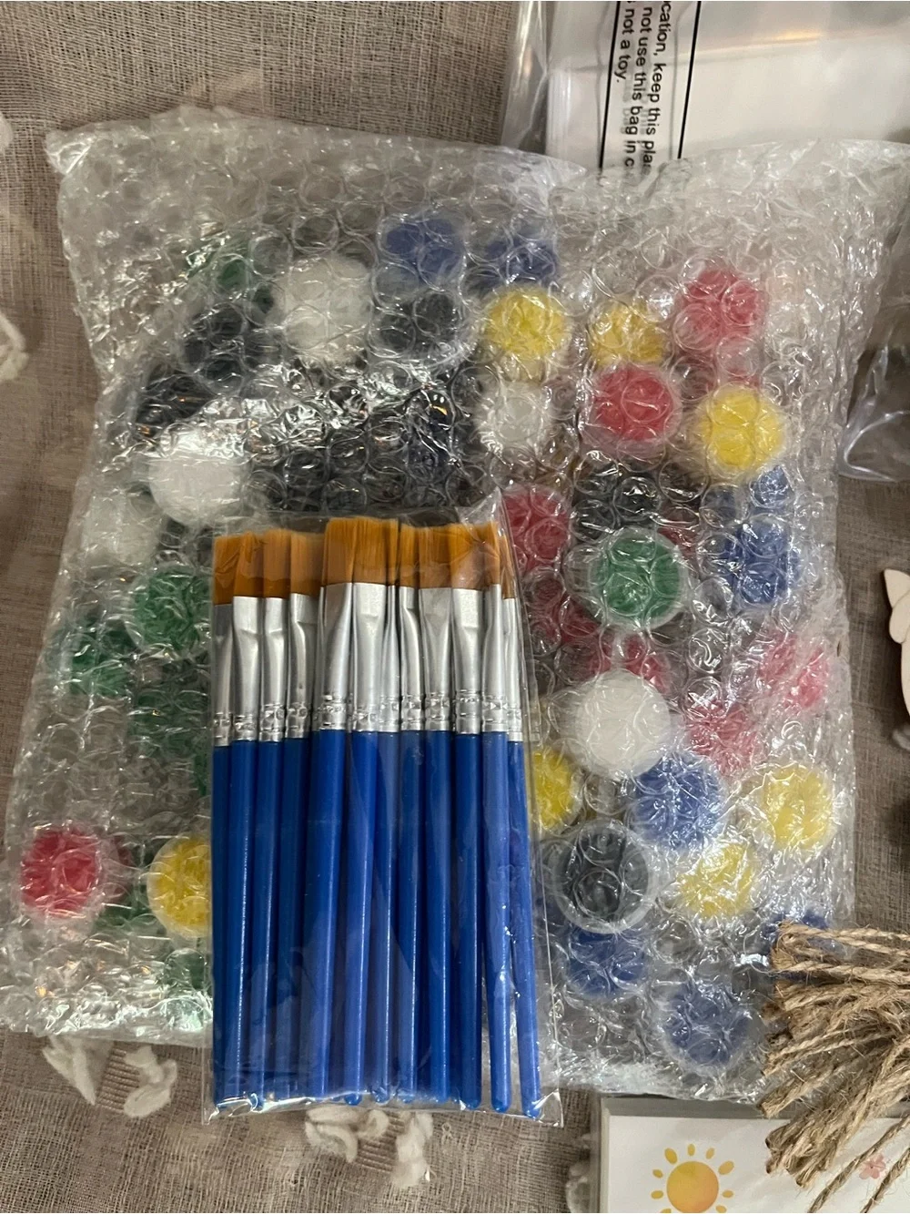 Wooden Farm Animal Paint Kit with Brushes and Paints - Natural Wood